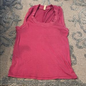 Pink Sleeveless Tank Top Casual Style